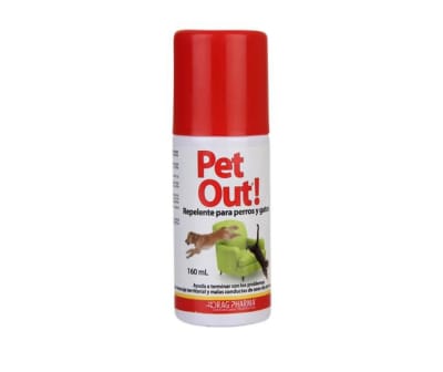 Pet Out Spray 160 Ml Repelente Perros Y Gatos
