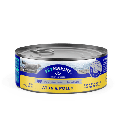 Pet Marine Lata Gato Atún Pollo 156 Gr