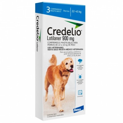 Credelio Anti-Pulgas Y Garrapatas X3 Comprimidos 22 A 45 Kg.