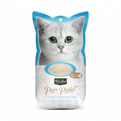 KITCAT 4x15G Chicken & Smoked Fish