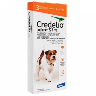 Credelio AntiPulgas Y Garrapatas X3 Comprimidos 5.5 A 11 Kg.