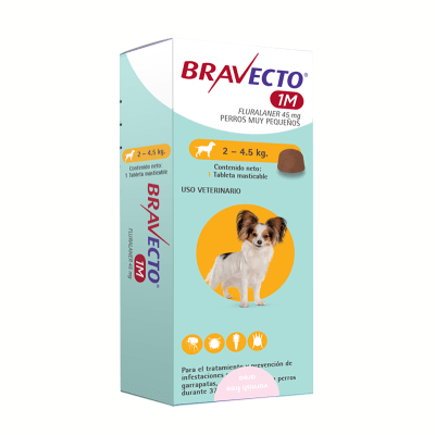 Bravecto Perro 1M 2 a 4.5KG
