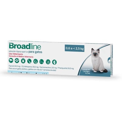Broadline Pipeta Antiparasitaria Gatos Hasta 2.5 Kg