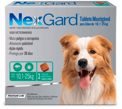 Nexgard Antiparasitario 3 Comprimidos 10.1 A 25 Kg