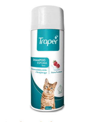 TRAPER Shampoo Espuma Seca Para Gato 170 Ml
