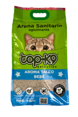 Topk9 Arena Aglutinante 10Kg Talco Bebe