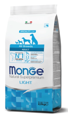 Monge  Dog All Breed Adult Light S&R 2.5 KG1