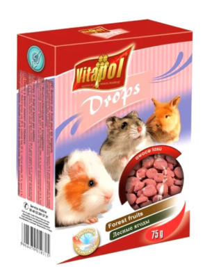 Forest Fruits Drops Rodents & Rabbit 75G.