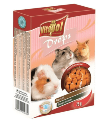 Carrot Drops For Rodents & Rabbit 75Grs.