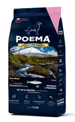 Poema Canino Seco Senior Peq/Med. Salmón 12 KG.