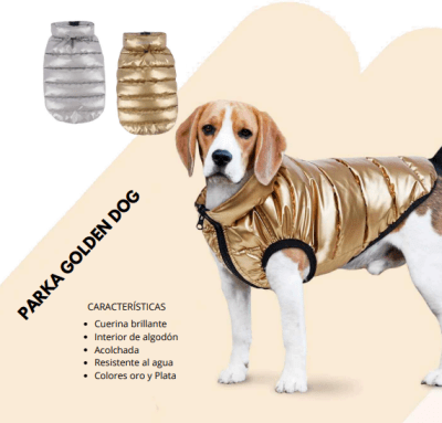 Parka Golden Dog Talla M color Plata