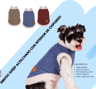 Abrigo Sheep Chiporro Talla L color ROJO