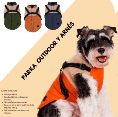 Parka Con Arnés Outdoor Talla M color VERDE1