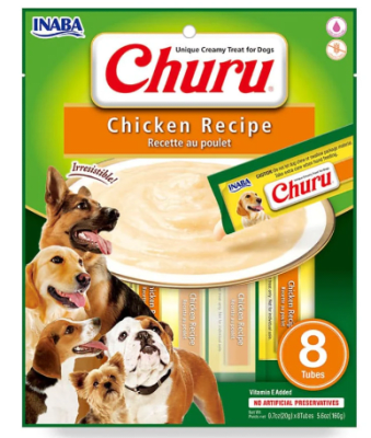 CHURU DOG CHICKEN 20gr. 8TUB.
