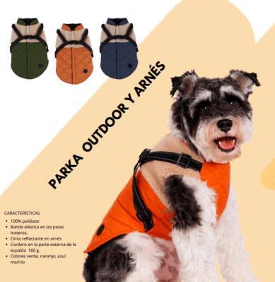 Parka Arnés Outdoor Talla S color VERDE