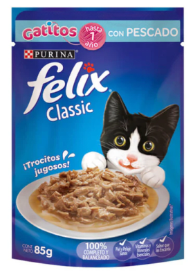 Felix Classic Gatitos Pescado 85 Gr.s