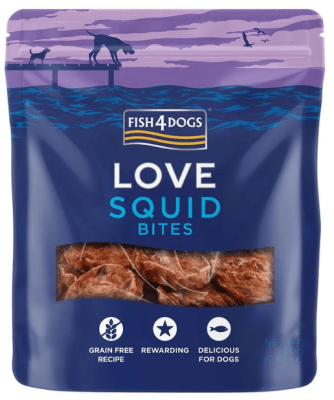 FIsh4Dogs Treats Squid Bites 80Gr.