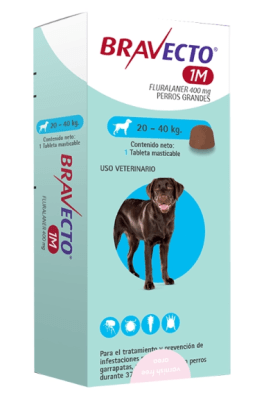 Bravecto Perro 1M 20 a 40 KG
