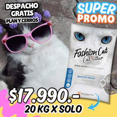ARENA AGLUTINANTE FASHION CAT PROMO 20 KG