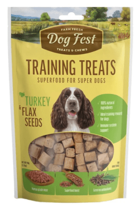 Dogfest Training Treats Snack- Pavo y Flax Seeds 90 grs.
