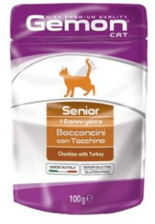 Gemon Pouch Cat Senior Turkey 100 grs