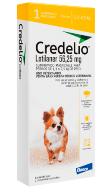 Credelio  Tab 1.3 a 2.5KG x1 Comprimido1