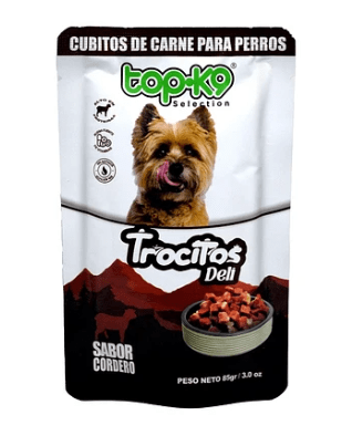 Snack Trocitos Deli Topk9 Perro Cordero 20x85G