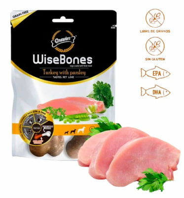 HUESOS WISEBONE PAVO - PEREJIL 200 GRS