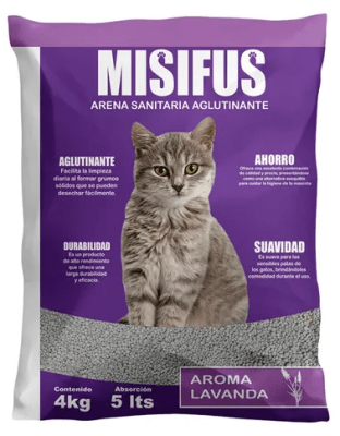 Arena Misifus Aglutinante Lavanda 4 KG1