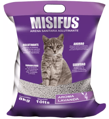 Arena Misifus Aglutinante Lavanda 8 Kg