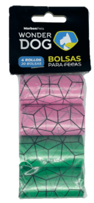 BIO BOLSA DISEÑO VERDE/ROSA