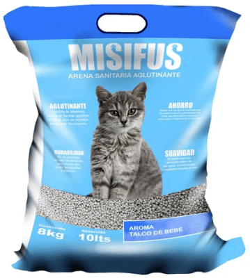 Arena Misifus Aglutinante Talco Bebe 8 KG