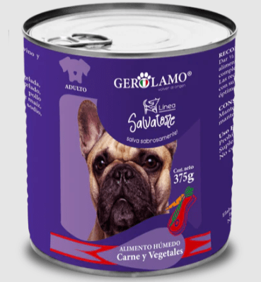 Gerolamo Lata Perro Adulto Carne 375 Grs1