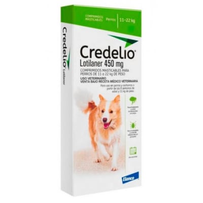 Credelio Anti-Pulgas y Garrapatas 450mg/11 A 22 Kg (1 Comp.)1