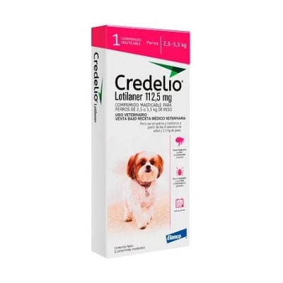 CREDELIO ANTI PULGAS-GARRAPATAS 2.5-5,5kg 1 COMP.