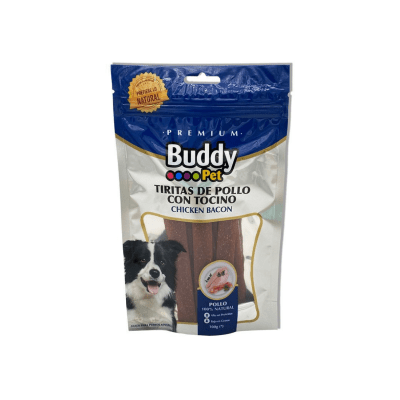 Snack Tiritas de Pollo con Tocino Buddy Pet1