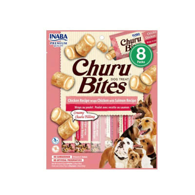 CHURU BITES DOG CHICKEN/SALMON 12 GR. x8