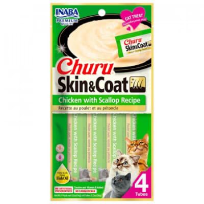 Churu Skin&Coat Cat Chicken-Scallop x4