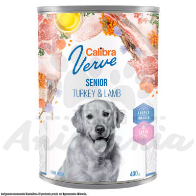 Calibra Dog Verve Lata Senior Turkey  - Lamb 400 Grs.
