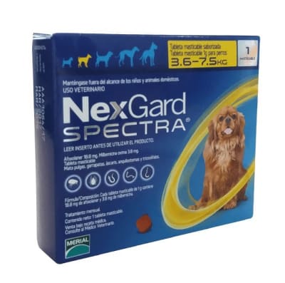 Nexgard Spectra Peso 3.6 A 7.5 Kg 1 Comprimido