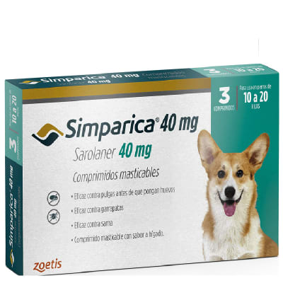 Simparica 10 A 20 Kg X 3 Comprimidos