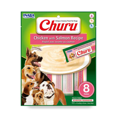 CHURU DOG CHICKEN/SALMON 20GR. 8 TUB.