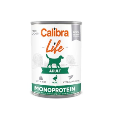 Calibra Dog Life Lata Adult Duck with Rice 400 Grs.
