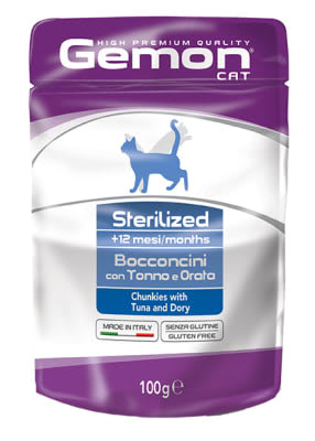 Gemon Pouch Cat Steril Tuna/Dory 100 Grs