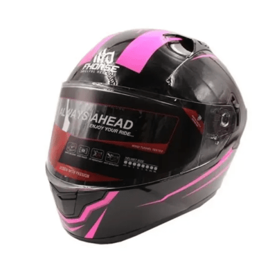 CASCO ABATIBLE FHORSE JH-801 SLEEK NEGRO/ROSADO / TALLA L1