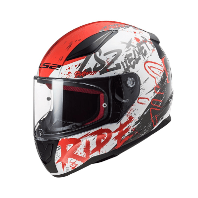 CASCO LS2 FF353 RAPID NAUGHTY BLANCO ROJO / M1