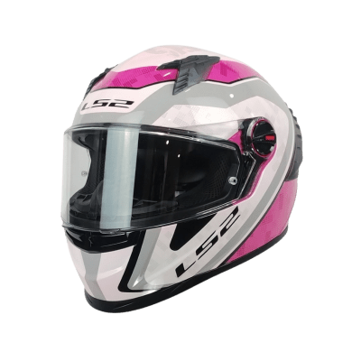 CASCO LS2 FF816 COSMOS STRIKE ROSA GRIS /  M1