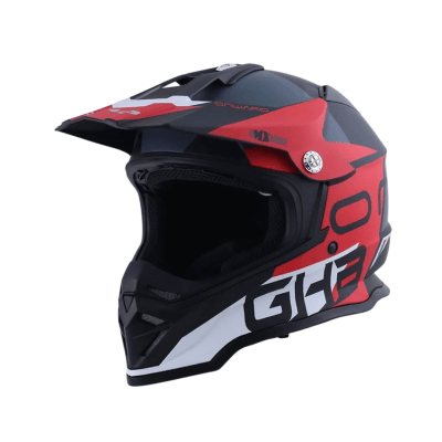 CASCO GHB 819-7 MX ONWARD NEGRO ROJO MATE TALLA M1