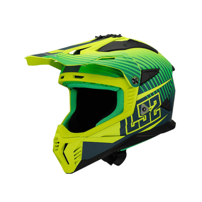 CASCO LS2 MX708 FAST II DUCK VERDE AMARILLO TALLA M1