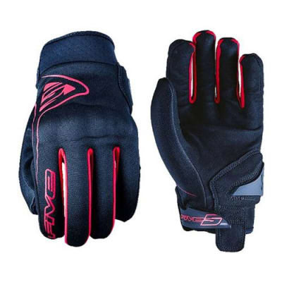 GUANTE FIVE GLOBE NEGRO ROJO / S1
